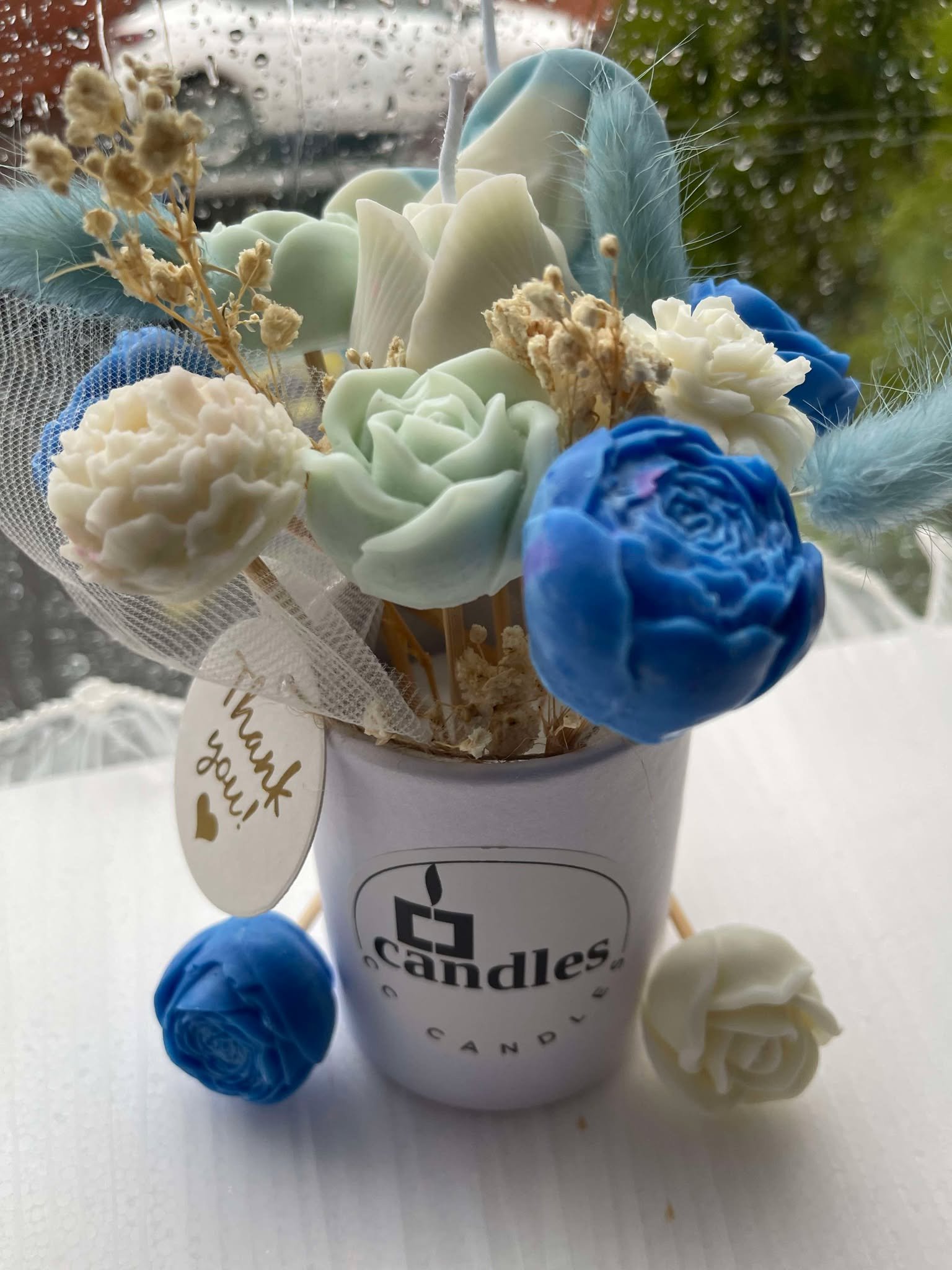 Blue flowers bouquet