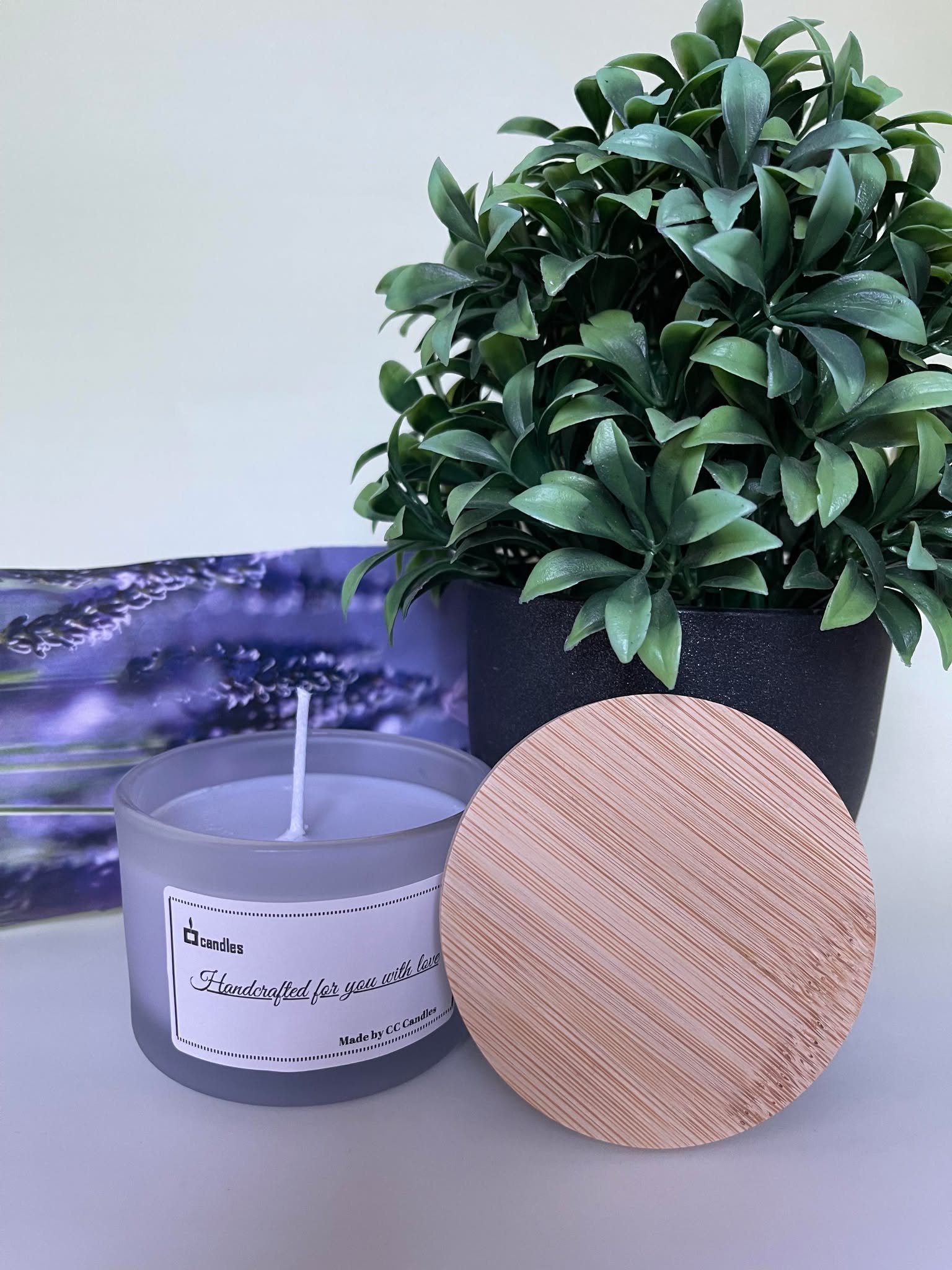 Glass jar candle (L)