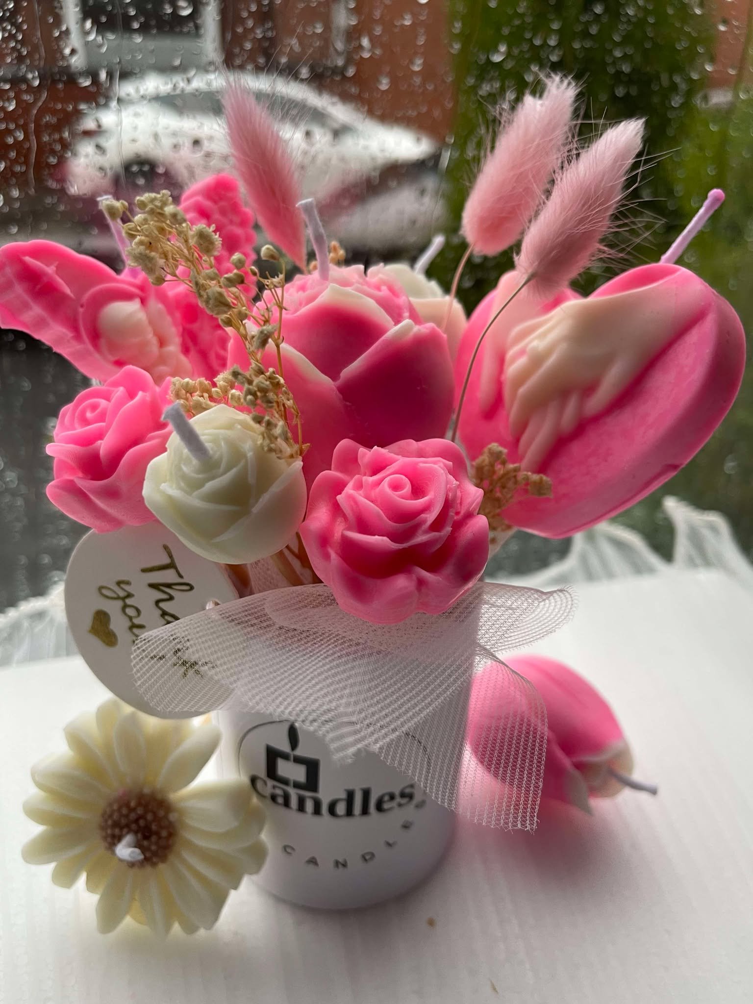 Pink flowers bouquet
