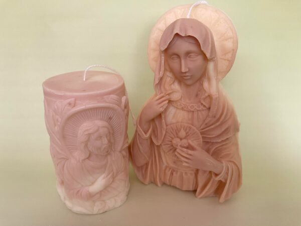 Jesus & Mary Pillar Set - Image 2