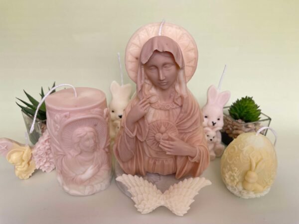 Jesus & Mary Pillar Set - Image 3
